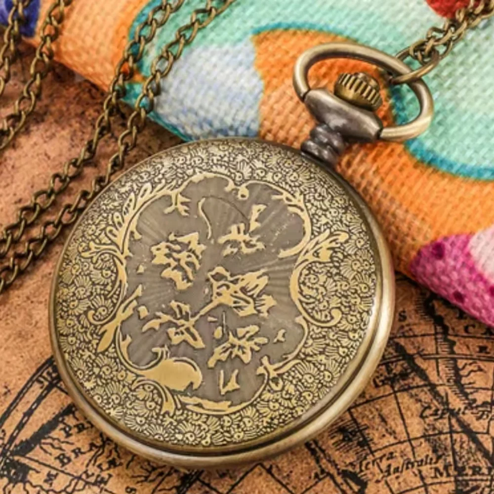 Patriotic Pocket Watch with Eagle Design‎